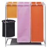 3-Section Laundry Sorter Hamper with a Washing Bin – 1