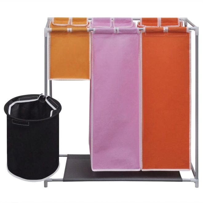 3-Section Laundry Sorter Hamper with a Washing Bin – 1