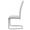 Cantilever Dining Chairs Faux Leather – White, 2