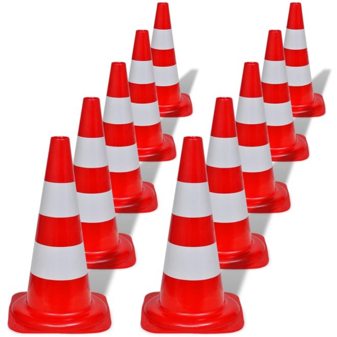 Reflective Traffic Cones Red and White 50 cm – Without chain, 10