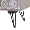 Carol Nightstand with 3 Drawers and – Grey and Brown