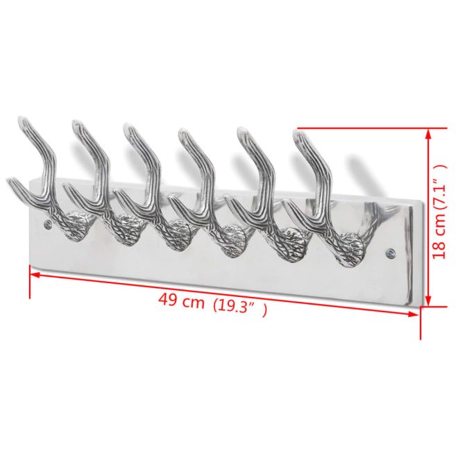 Aluminium Wardrobe Hook Coat Rack Hat/Tie Hanger Silver – 1