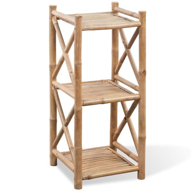 3-Tier Square Bamboo Shelf – 81 cm