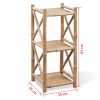 3-Tier Square Bamboo Shelf – 81 cm