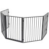 Pet Fireplace Fence Steel Black