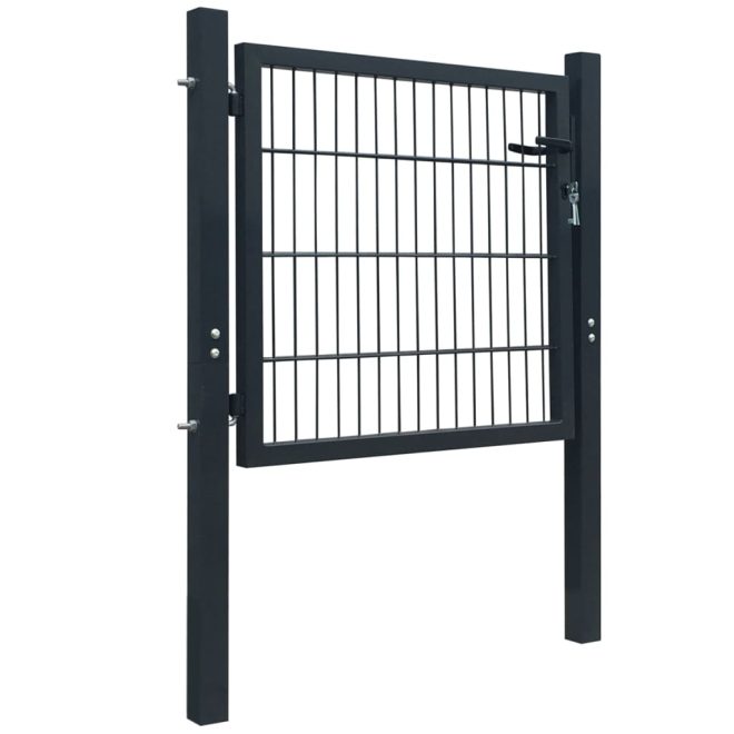 Fence Gate Steel 105×150 cm – Anthracite