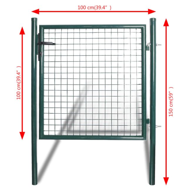 Single Door Fence Gate Powder-Coated Steel