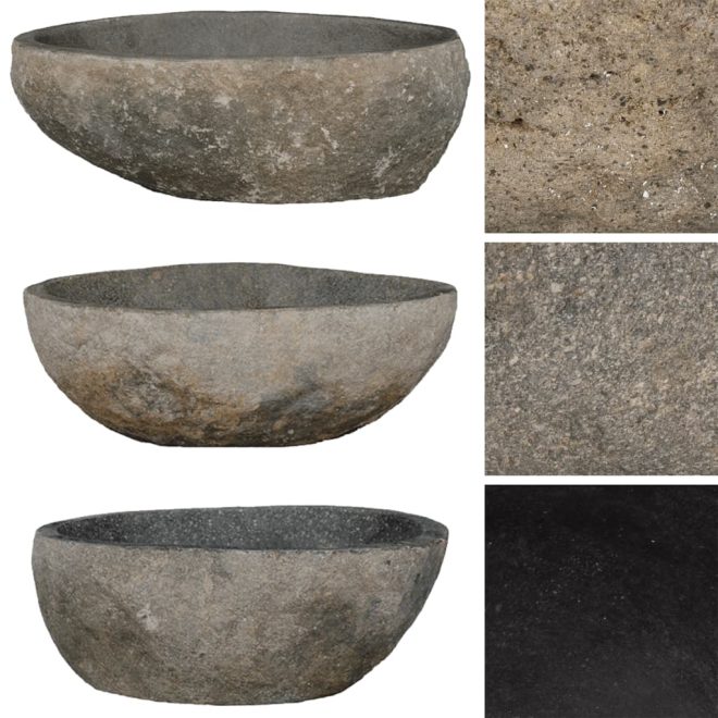 Basin River Stone Oval – (29-38)x(24-31)x12 cm