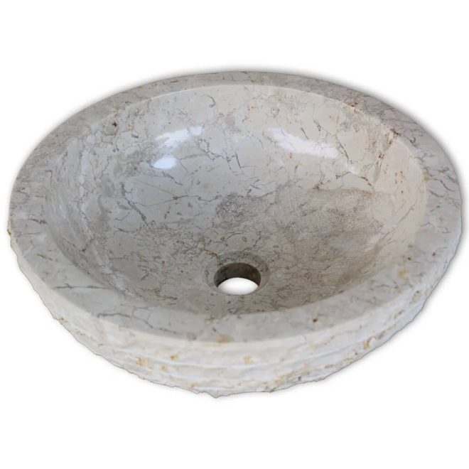 Basin Marble 40 cm – Cream