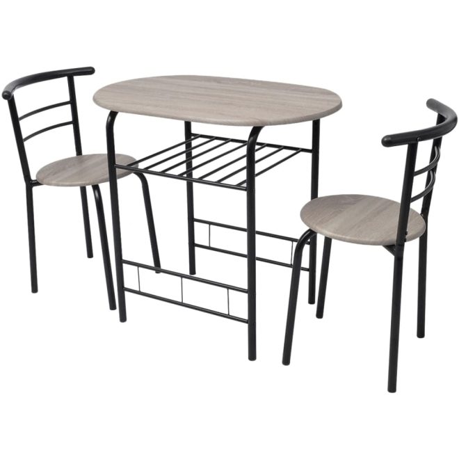 Breakfast Bar Set MDF – Black