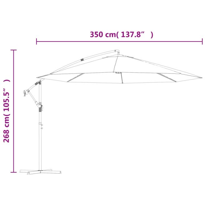 Cantilever Umbrella 3.5 m – Green