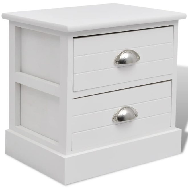 Highland French Bedside Cabinet White – 1