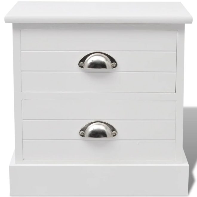 Highland French Bedside Cabinet White – 1