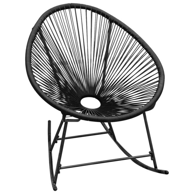 Outdoor Rocking Chair Poly Rattan – Black