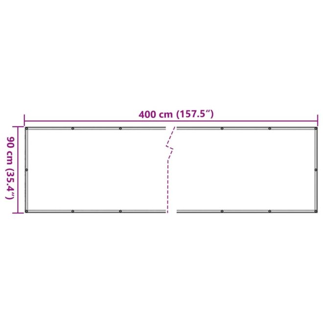 Balcony Screen Oxford Fabric – 90×400 cm, Anthracite