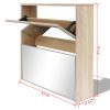 Shoe Cabinet 2-Layer Mirror – 63x17x67 cm, Oak