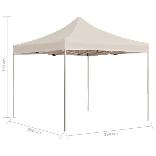 Professional Folding Party Tent Aluminium – 3×3 m, Cream