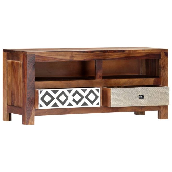 Saddlebrooke TV Cabinet 90x30x40 cm Solid Sheesham Wood