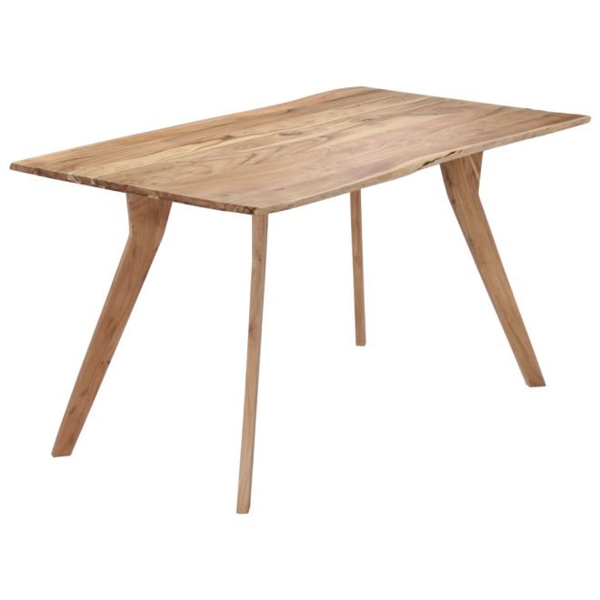 Dining Table Solid Acacia Wood – 140x80x76 cm