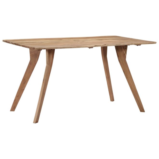 Dining Table Solid Acacia Wood – 140x80x76 cm