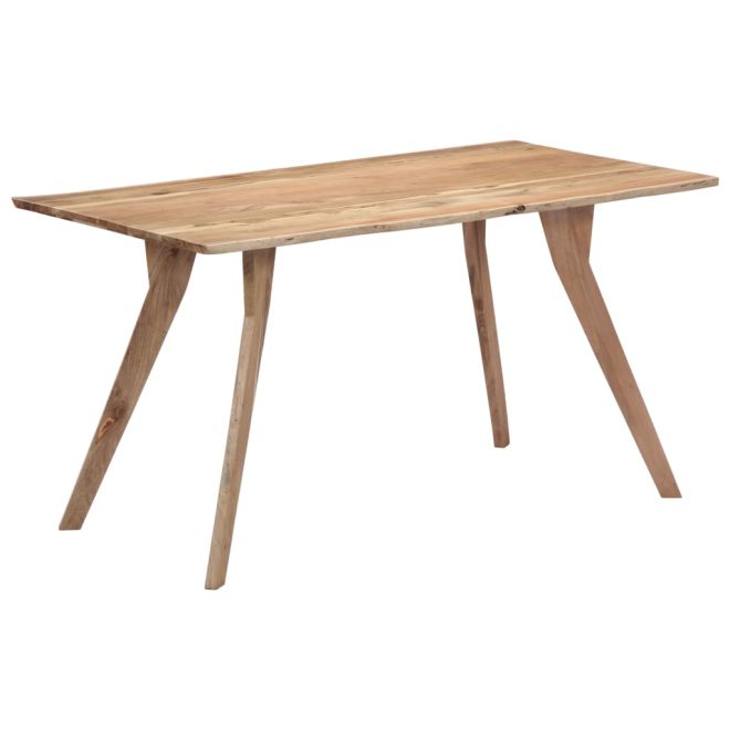 Dining Table Solid Acacia Wood – 140x80x76 cm