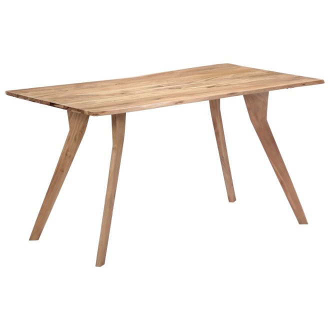 Dining Table Solid Acacia Wood – 140x80x76 cm