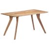 Dining Table Solid Acacia Wood – 140x80x76 cm