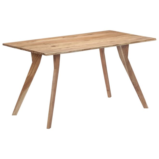 Dining Table Solid Acacia Wood – 140x80x76 cm