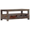 Coffee Table Grey 100x50x40 cm Solid Sheesham Wood