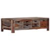 Coffee Table Grey 100x50x30 cm Solid Sheesham Wood