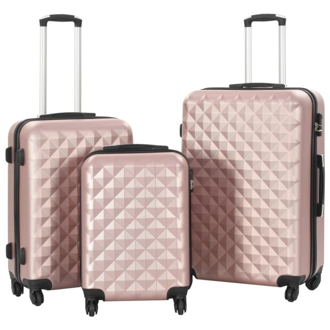 Hardcase Trolley Set 3 pcs ABS – Rose Gold