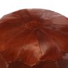 Pouffe Tan 40×35 cm Genuine Goat Leather – Tan