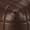 Pouffe Dark Brown 40x40x40 cm Genuine Goat Leather