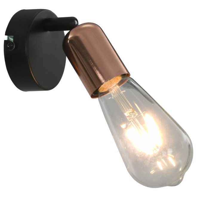 Spot Lights 2 pcs  2 W E27 – Black and Copper, With Bulb