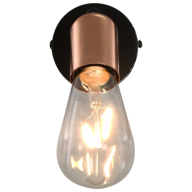 Spot Lights 2 pcs  2 W E27 – Black and Copper, With Bulb