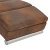 Chaise Longue Faux Suede Leather – Brown