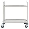 2-Tier Kitchen Trolley Stainless Steel – 96.5x55x90 cm (2 tiers)