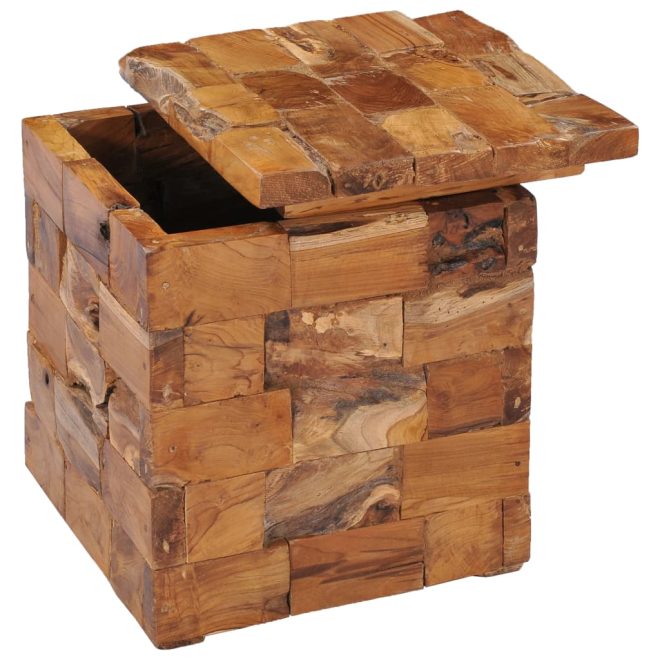 Storage Stool Solid Teak Wood