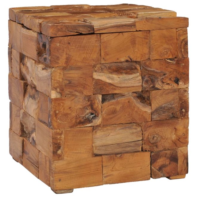 Storage Stool Solid Teak Wood