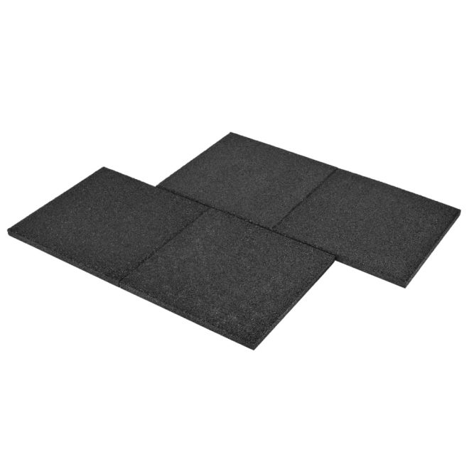 Fall Protection Tiles Rubber 50x50x3 cm – Black, 18