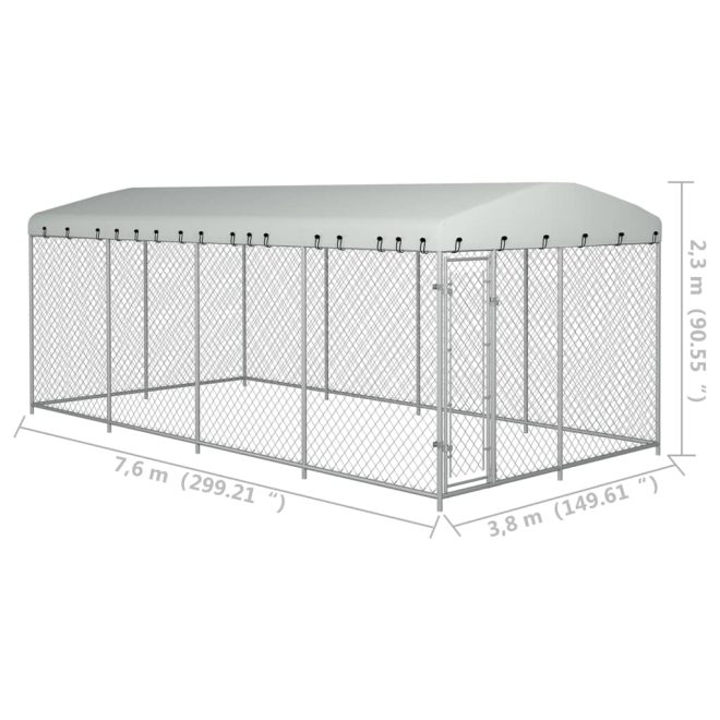 Outdoor Dog Kennel 8x4x2.3 m – Yes