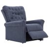 Reclining Chair Grey Faux Suede Leather