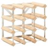 Wine Rack for Bottles Solid Pinewood – 12