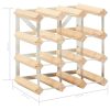 Wine Rack for Bottles Solid Pinewood – 12