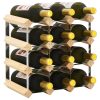 Wine Rack for Bottles Solid Pinewood – 12