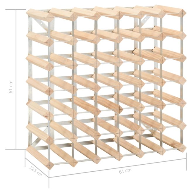 Wine Rack for Bottles Solid Pinewood – 42