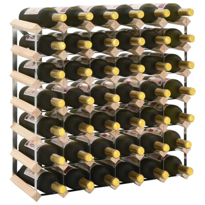 Wine Rack for Bottles Solid Pinewood – 42