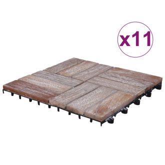 Decking Tiles 30×30 cm Solid Reclaimed Wood