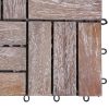 Decking Tiles 30×30 cm Solid Reclaimed Wood – White, 11