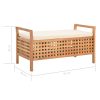 Storage Bench Solid Walnut Wood – 93x49x49 cm